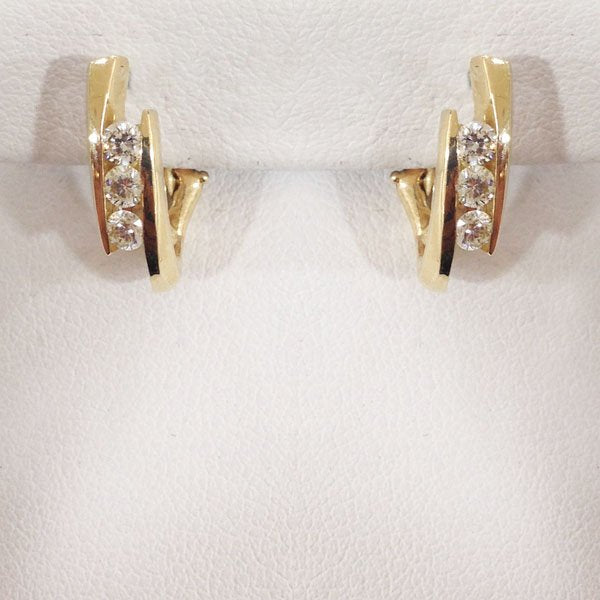 14K Yellow Gold Diamond Stud Earrings for Women - Elegant & Timeless Jewelry Gift for Anniversary, Birthday, Wedding | Perfect for Everyday Wear & Special Occasions