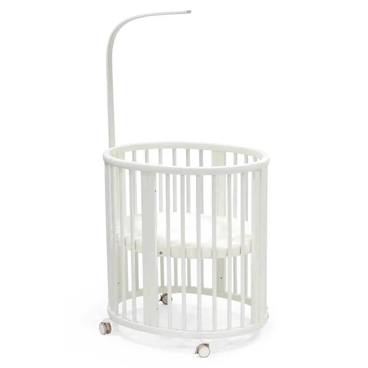 Stokke Sleepi Mini Crib Bundle with Mattress V3 - White | Modern Nursery Bed for Newborns & Infants | Perfect for Small Spaces & Co-Sleeping