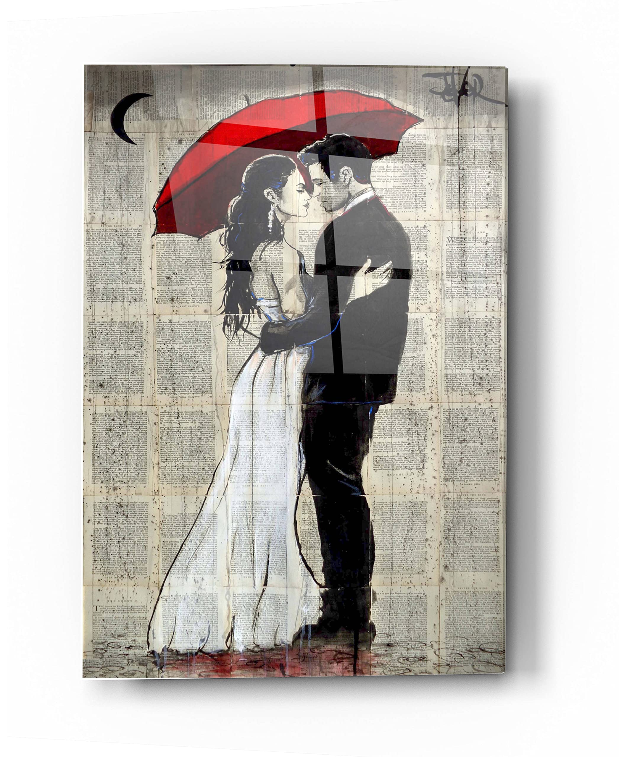 Epic Art 'Some Rainy Night' by Loui Jover - 24x36 Inch Acrylic Glass Wall Art Print - Modern Home Decor for Living Room, Bedroom & Office