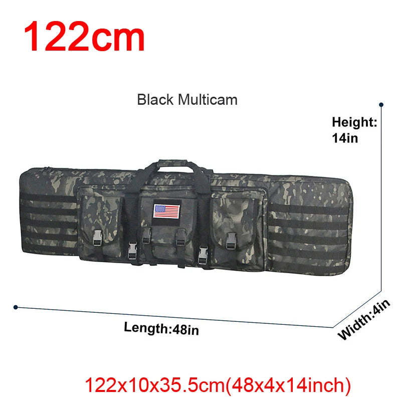 Tactical Double Rifle Case - Durable Waterproof Gun Bag for Hunting & Shooting Range - Perfect for Outdoor Adventures & Firearm Storage