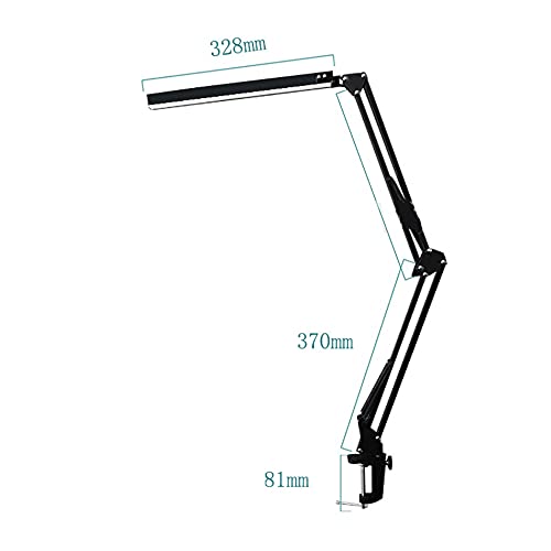 LIUTIAN Folding Long Arm LED Eye Protection Desk Lamp - USB Powered Adjustable Reading Light for Study, Office & Home - Clip-On Desktop Lamp (White) - Perfect for Night Reading, Studying & Working