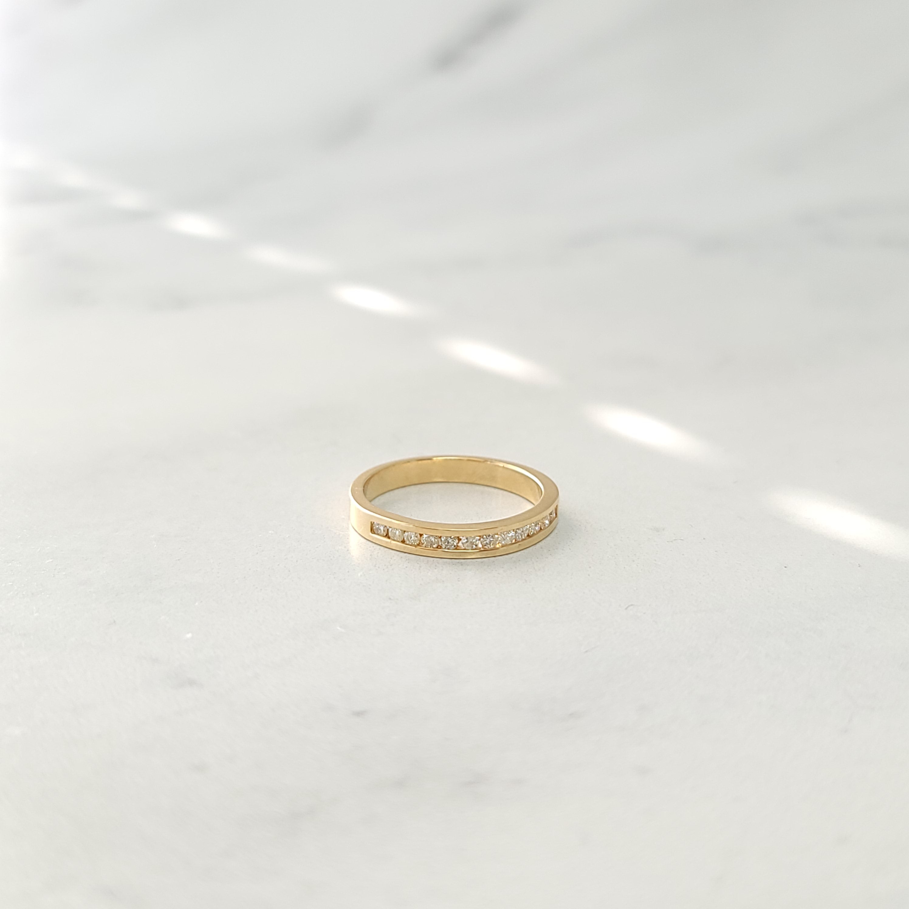 0.33 Carat Channel Set Diamond Band Ring - 14K White Gold Wedding Band for Women, Perfect for Engagement, Anniversary & Everyday Wear