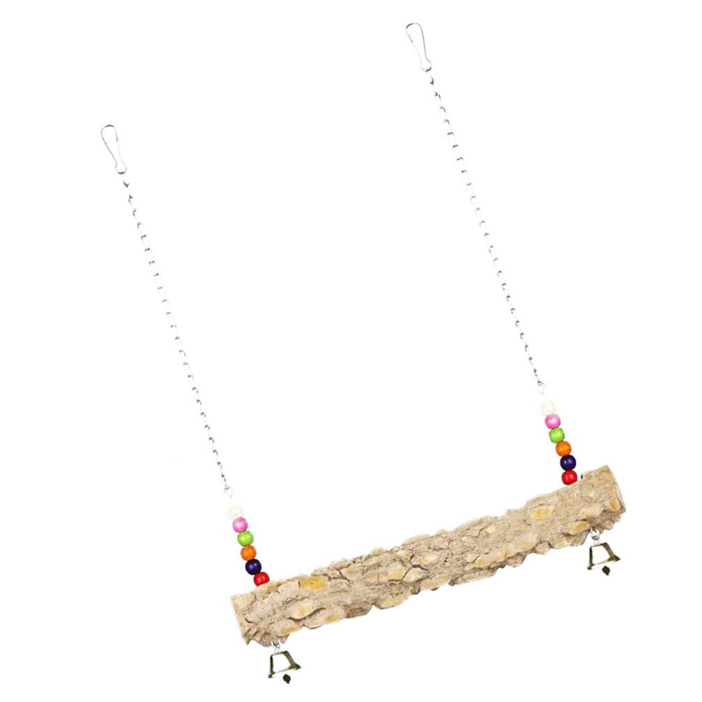 Balacoo Parrot Swing Toy - Chewable Bird Swing Stand for Parakeets, Cockatiels & Small Birds - Durable Indoor Pet Bird Toy for Biting & Play - Perfect for Birdcages & Aviaries - Great for Mental Stimulation & Exercise