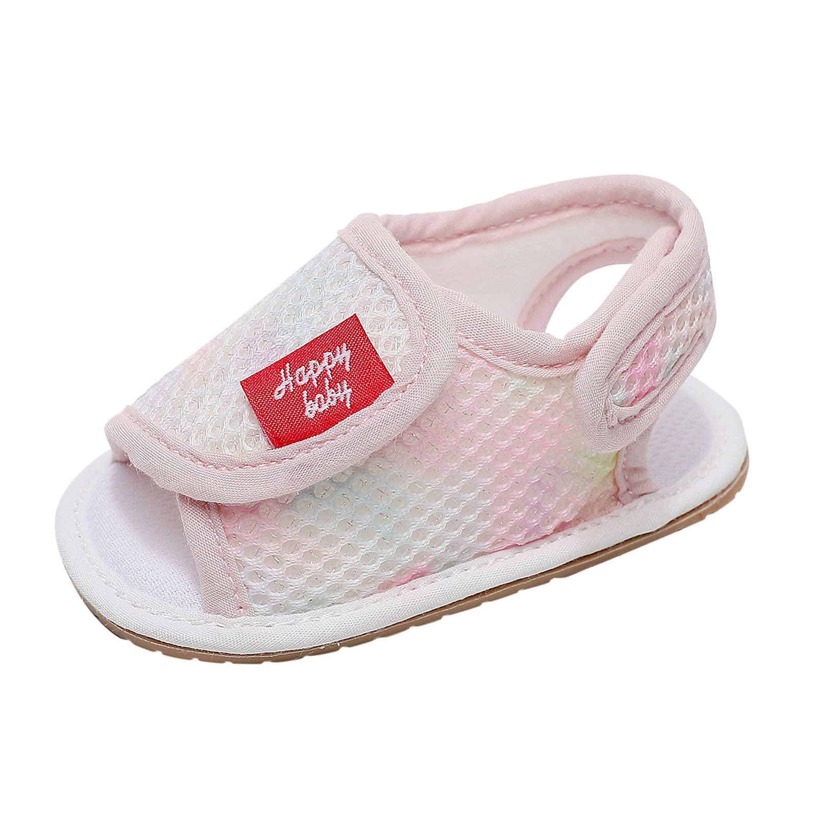 MOMKER Girls' Size 8 Toddler Sandals - Open Toe Tie Dye Mesh First Walkers Shoes for Infant Girls, Moss Green Baby Booties | Perfect for Summer Play, Beach Outings & First Steps