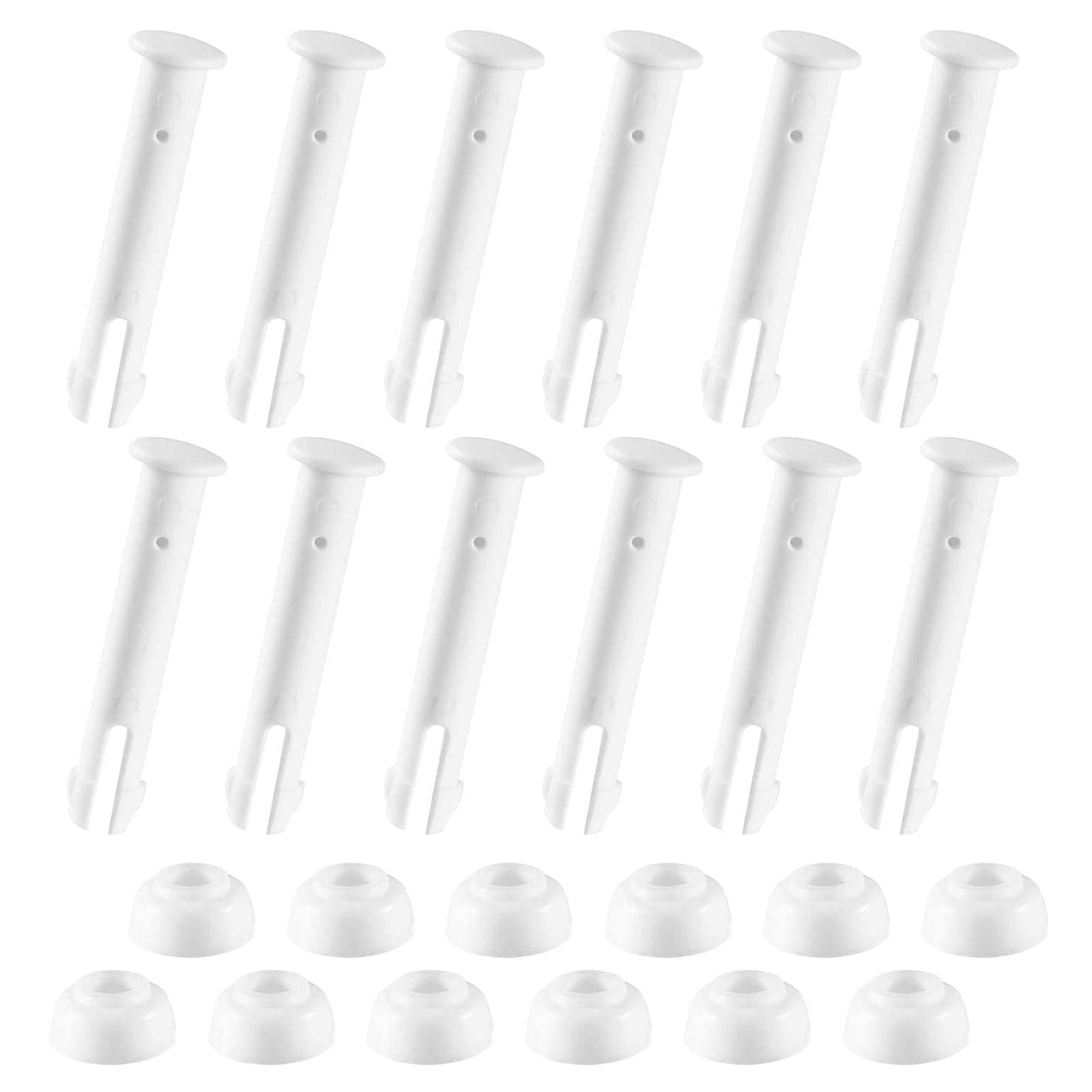24 PCS 2.16in Plastic Pool Joint Pins with Rubber Seals - Replacement Parts for Above Ground Round Metal Frame Pools - Durable Pool Pin Set for Easy Maintenance and Repair