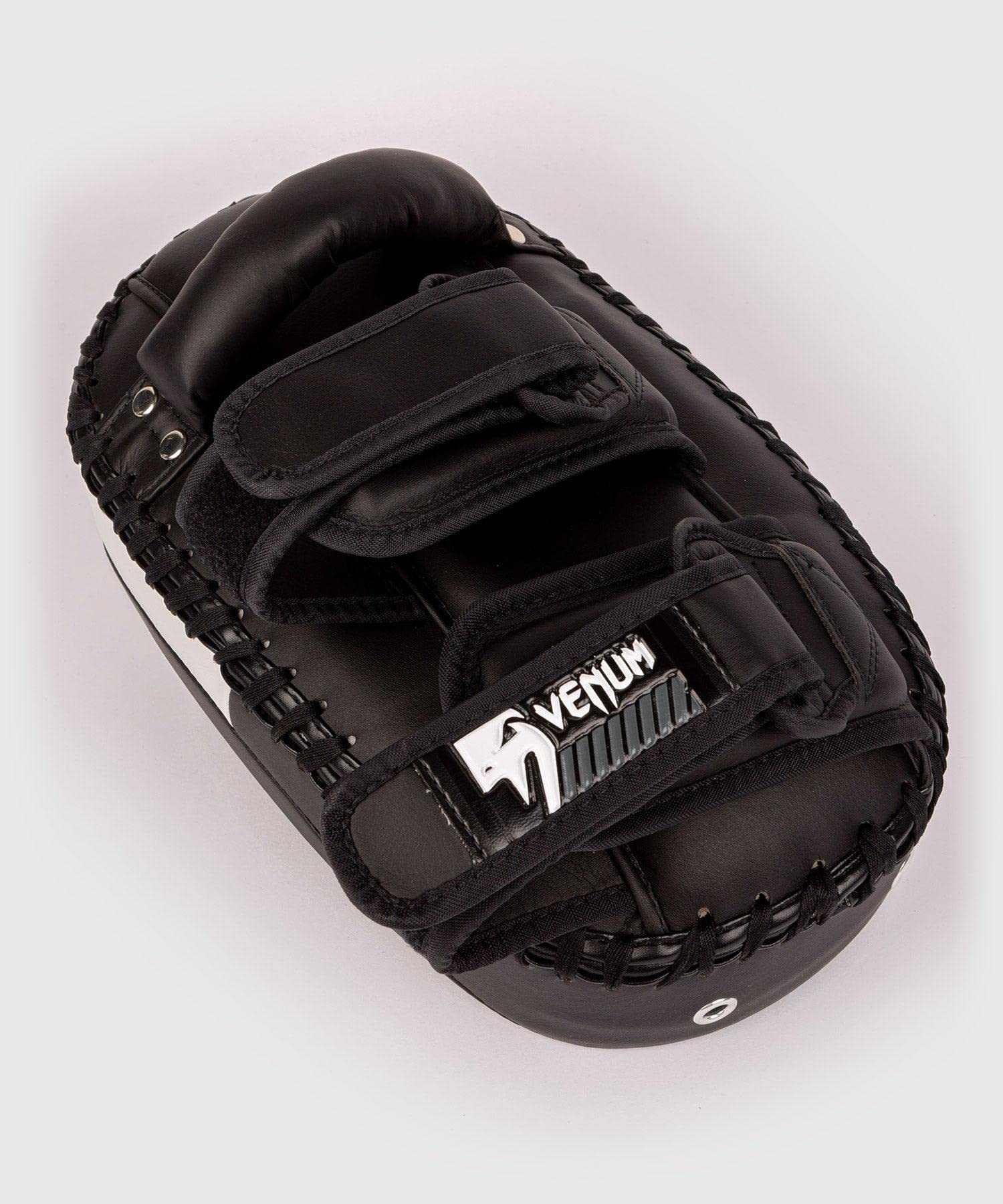 Venum Light Kick Pads (Pair) - Black/White - MMA Training Equipment for Muay Thai, Kickboxing & Martial Arts - Perfect for Gym, Home Workouts & Combat Sports Practice