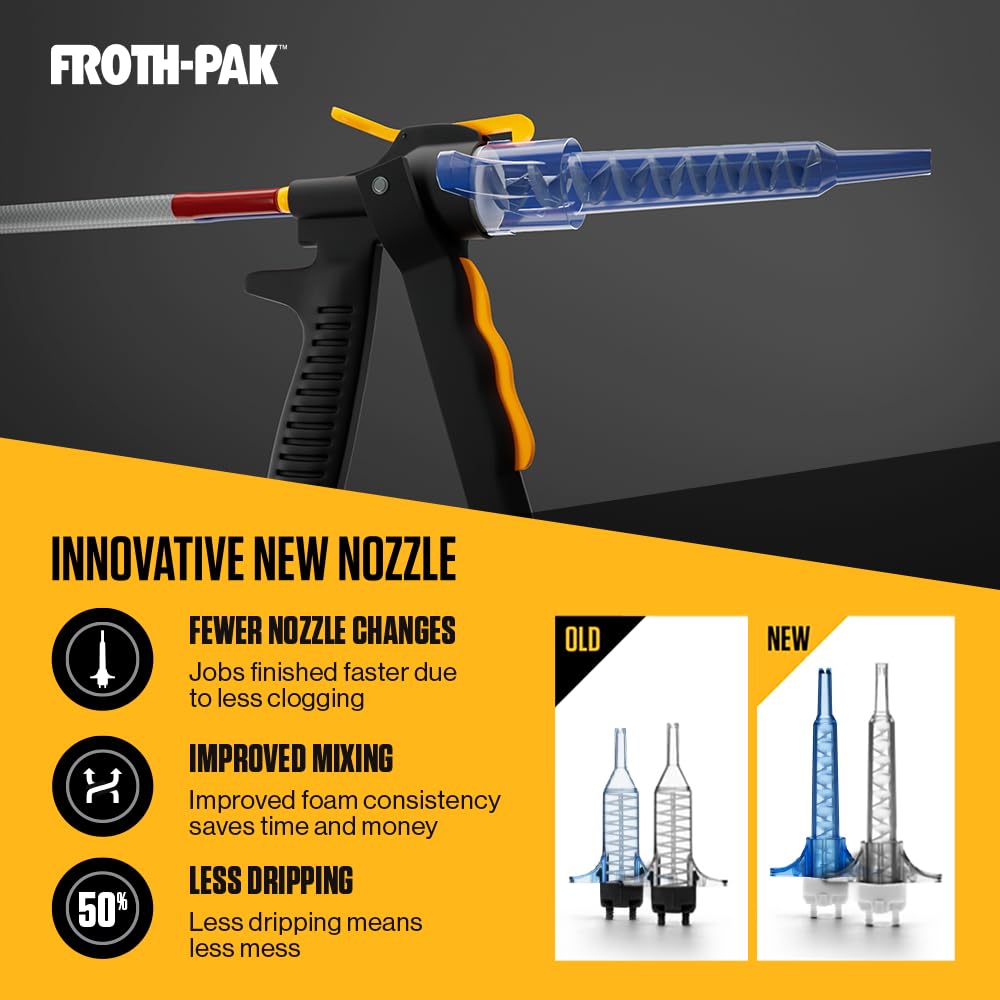 30' Spray Foam Gun Hose Assembly - Professional Foam Insulation Kit for Home & Construction - Perfect for Sealing Gaps, Cracks and Air Leaks