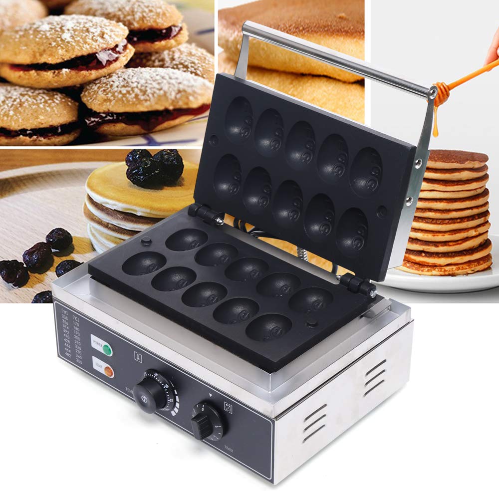 Commercial Mini Donut Maker & Egg Bubble Waffle Maker - Double-Sided Electric Non-Stick Donut Machine with Adjustable Temperature for Home, Coffee Shops, Bakeries - Perfect for Breakfast, Desserts, and Snack Businesses