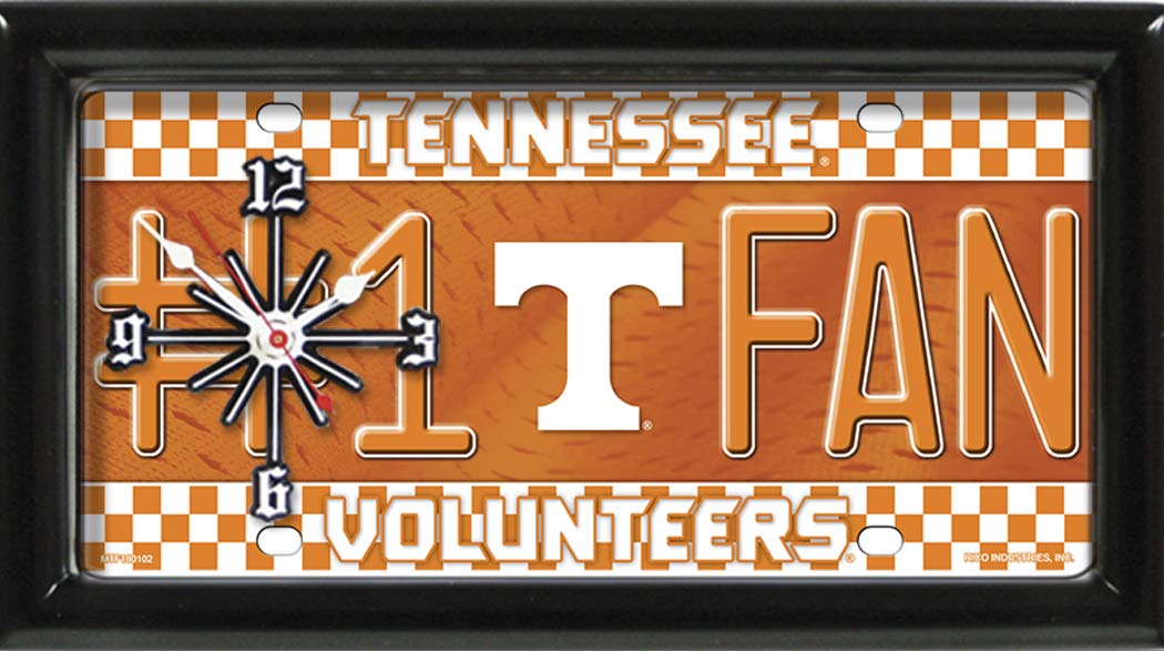 TAGZ SPORTS Tennessee Volunteers NCAA Wall Clock and Desk Clock - Home Office Decor, College Football Fan Gift, Game Room Accessories for Sports Enthusiasts