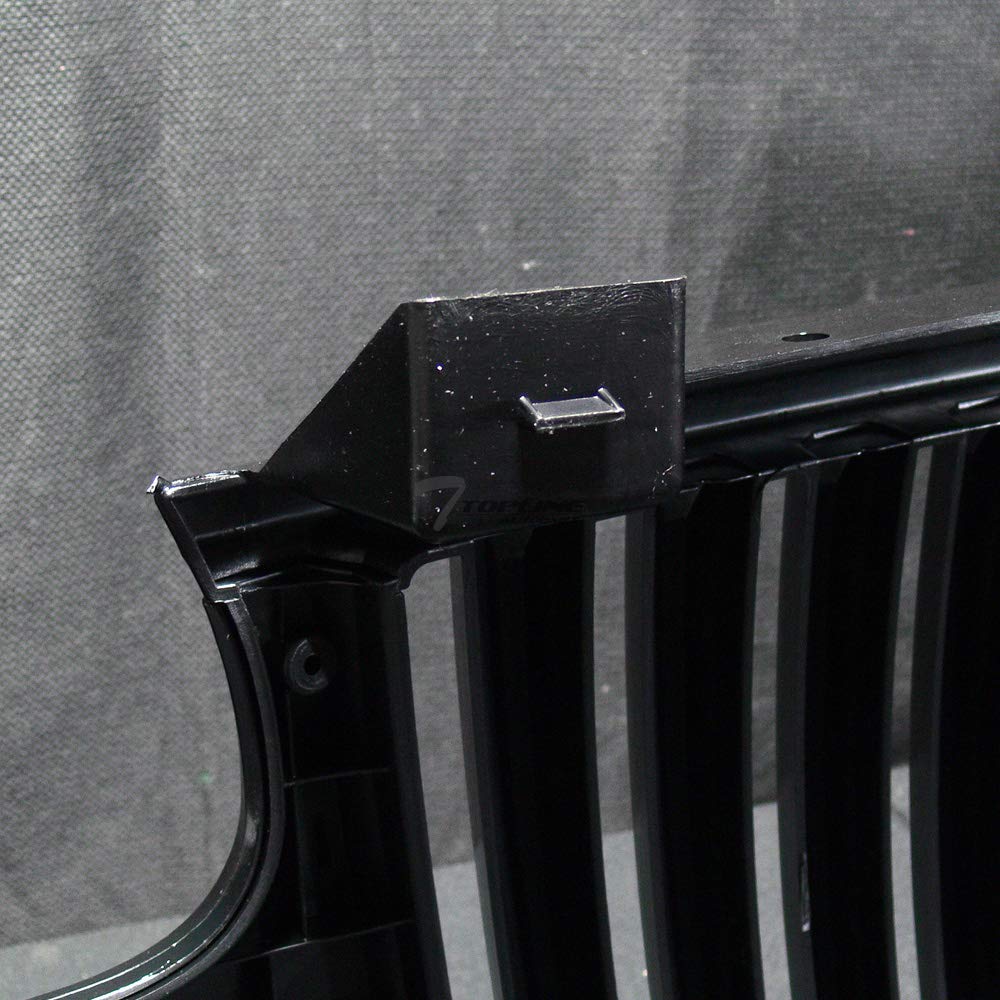 1999-2002 Chevy Silverado 1500 2500 & 2000-2006 Tahoe Suburban Gloss Black Vertical Front Bumper Grille - Replacement Grill for Enhanced Style & Protection - Perfect for Off-Roading, Car Shows & Daily Driving