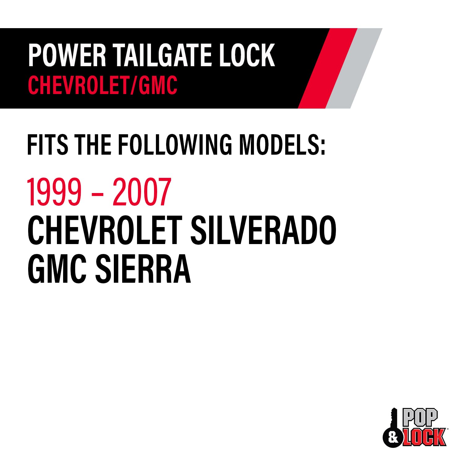 Pop & Lock PL8110 Power Tailgate Lock for Chevy/GMC Trucks & SUVs - Secure Remote-Controlled Tailgate Protection for Silverado, Sierra, Tahoe & More (Perfect for Parking Lots, Job Sites & Outdoor Adventures)