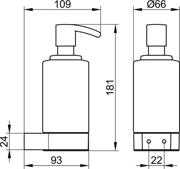 14957019000 Chrome-Plated Plastic Soap Dispenser with Pump - Ideal for Kitchen, Bathroom & Office Use