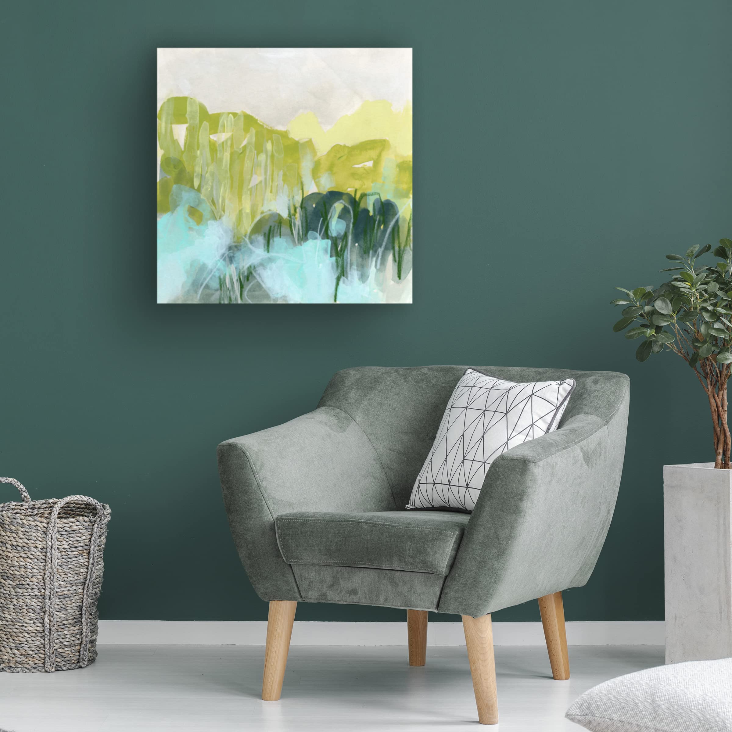 June Erica Vess 'Marsh Crest I' Canvas Wall Art Print - Nature Landscape Painting for Living Room, Bedroom & Office Decor