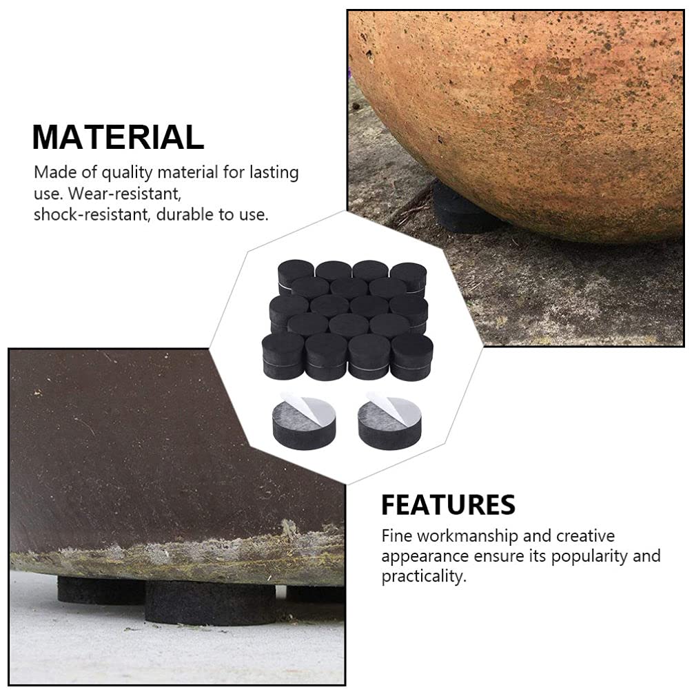 48PCS EVA Flower Pot Pads - Non-Slip Plant Pot Risers for Indoor Plants, Round Invisible Pot Feet Mats for House Plants (Use for Protecting Floors & Enhancing Drainage)