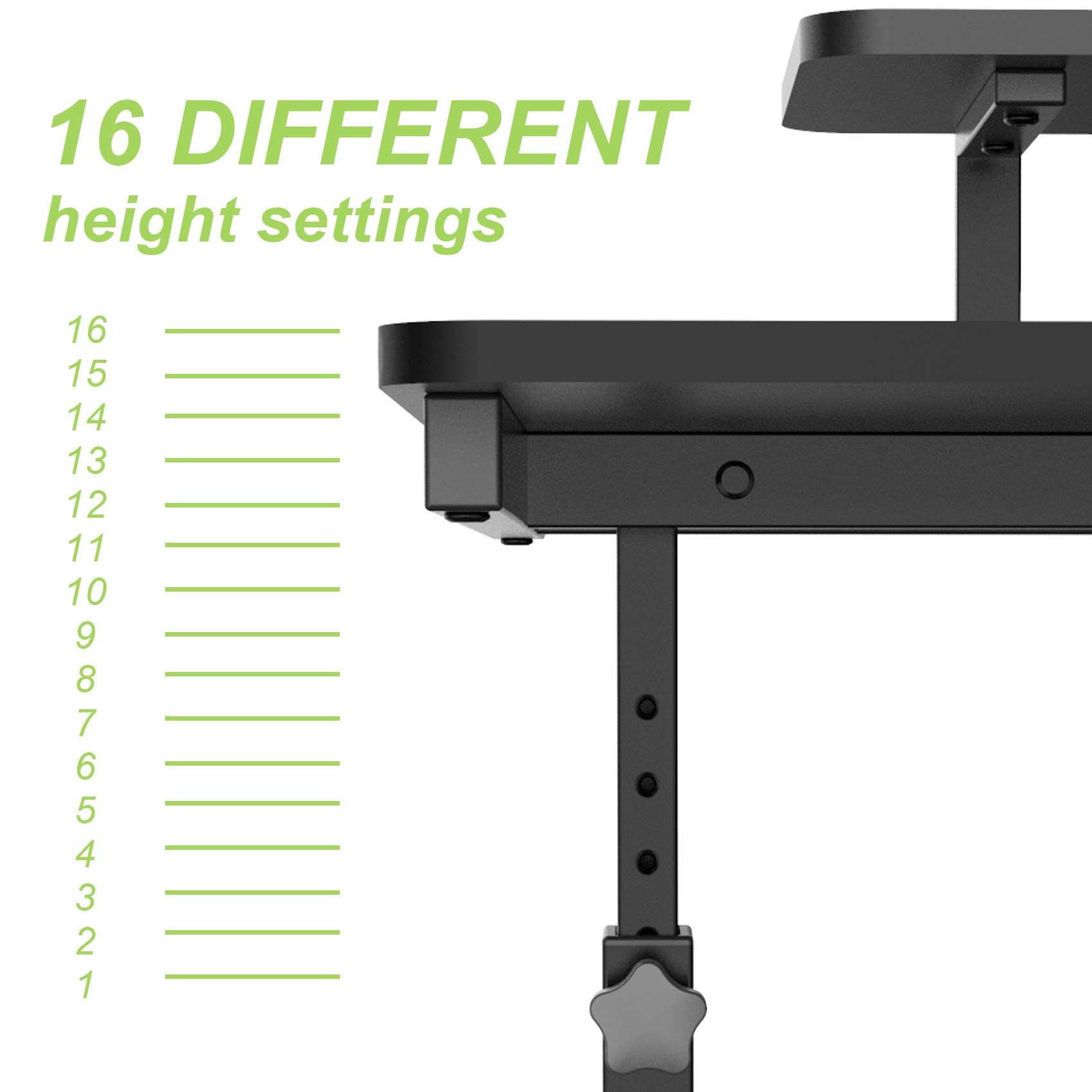 Height Adjustable Standing Desk with Wheels - 41