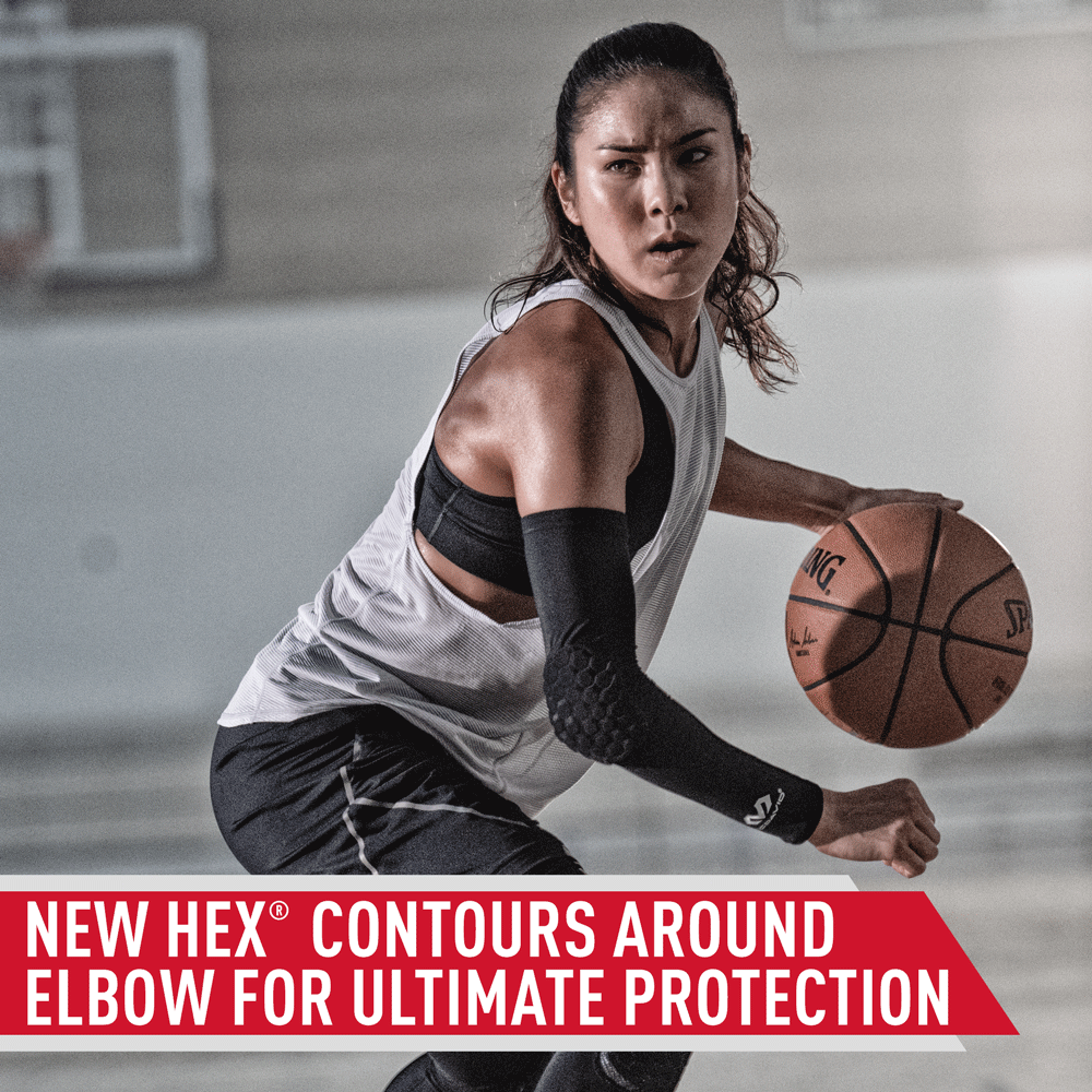 HEX® Compression Arm Sleeve for Basketball, Running & Sports - Single Arm Support for Muscle Recovery & Performance - Perfect for Athletes & Gym Workouts