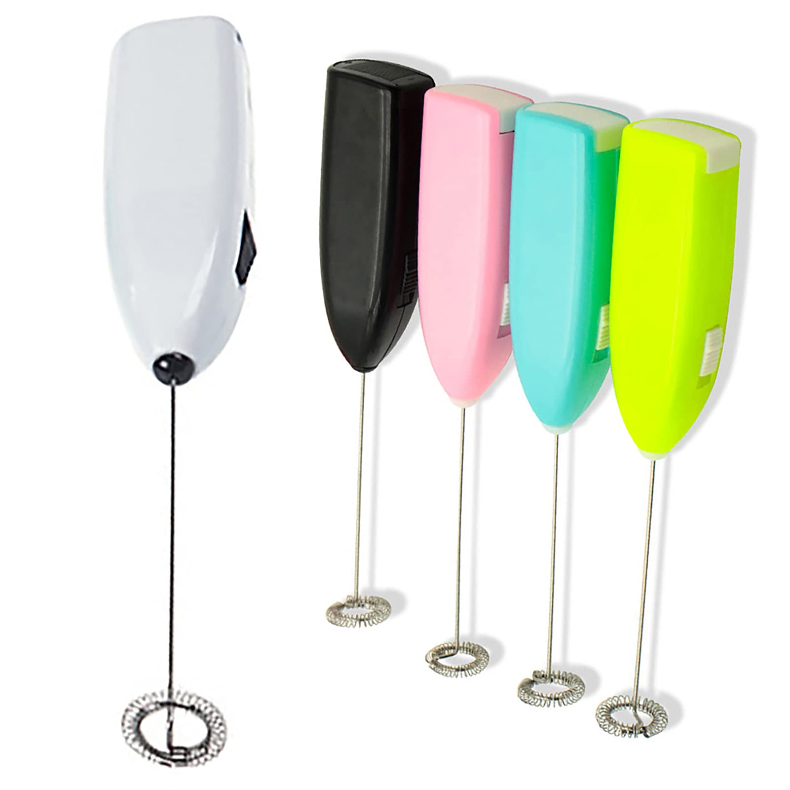 Electric Milk Frother & Coffee Whisk - Handheld Battery-Operated Stainless Steel Drink Mixer for Lattes, Cappuccinos & Hot Chocolate - Perfect for Home, Office & Coffee Shops