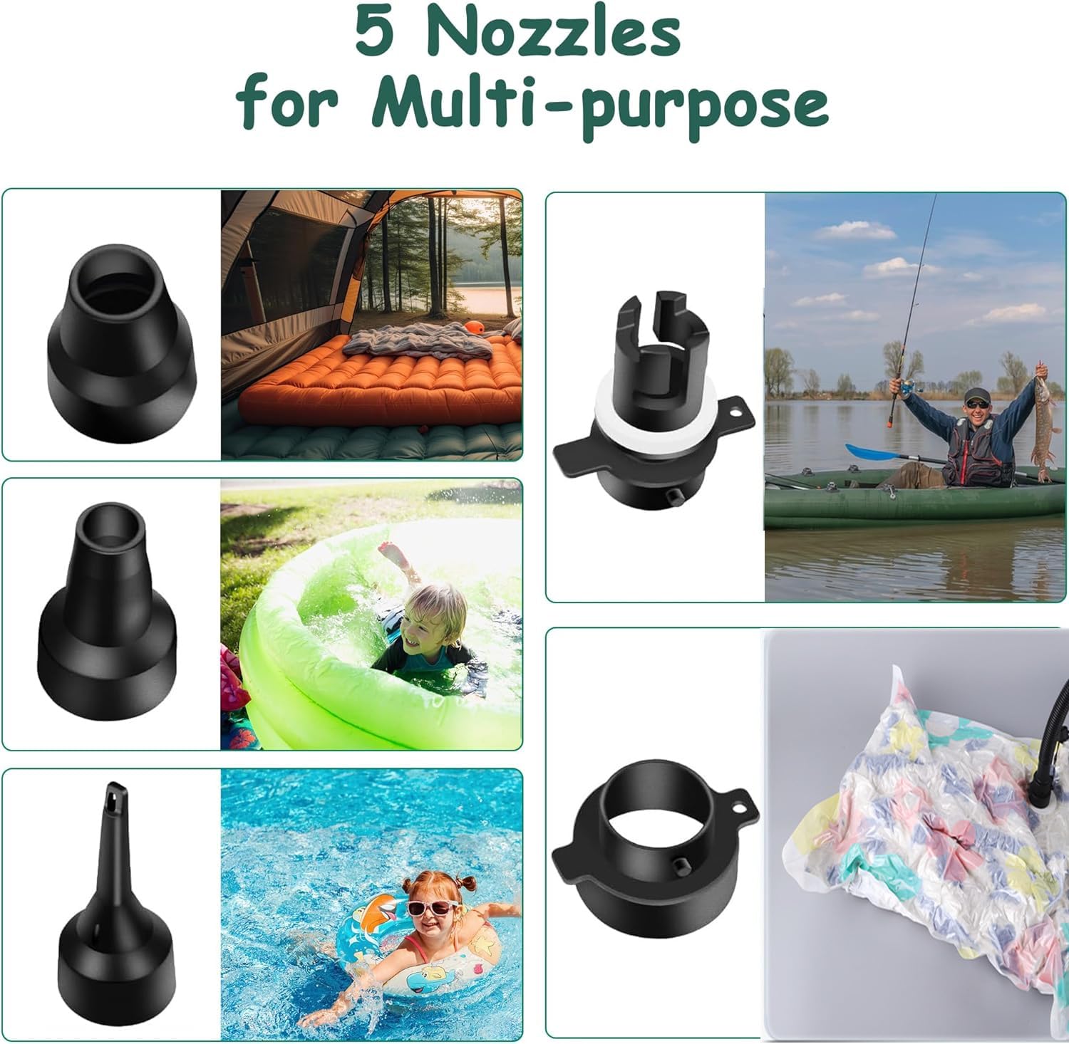 Electric Balloon Pump - 3-in-1 Inflator & Deflator for Latex, Mylar & Foil Balloons (260Q), Pool Floats, Air Beds & Mattresses | Fast Inflation for Parties, Events & Home Use