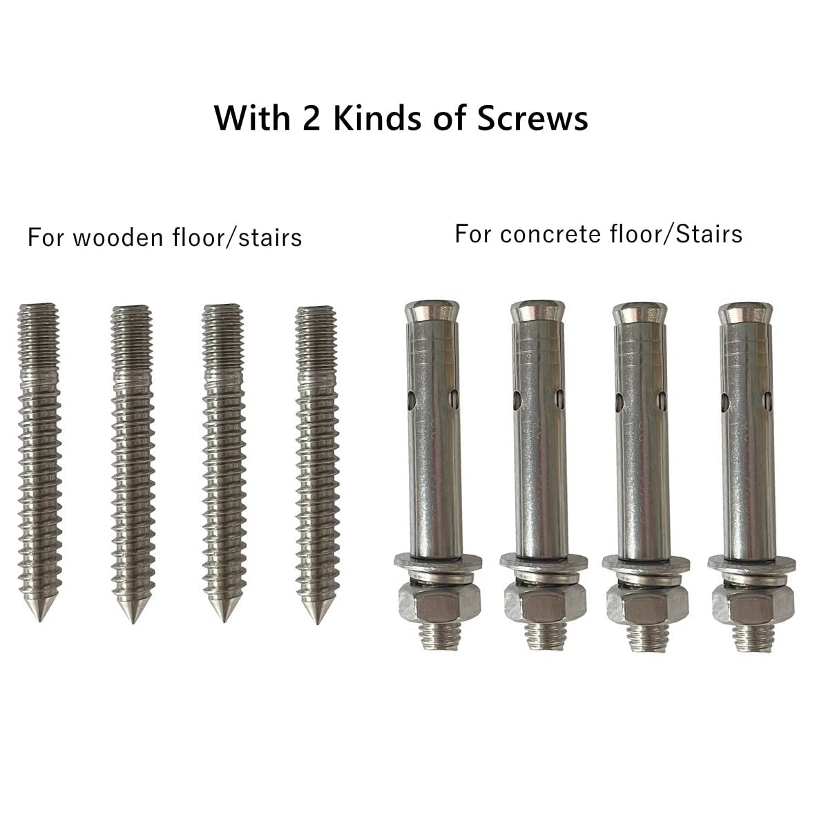 10 Pack SS316 Heavy Duty Glass Railing Standoff Hardware - 2