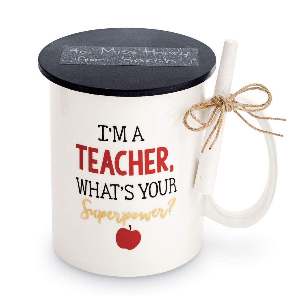 MUDPIE Teacher Mug with Chalk - Perfect Gift for Educators