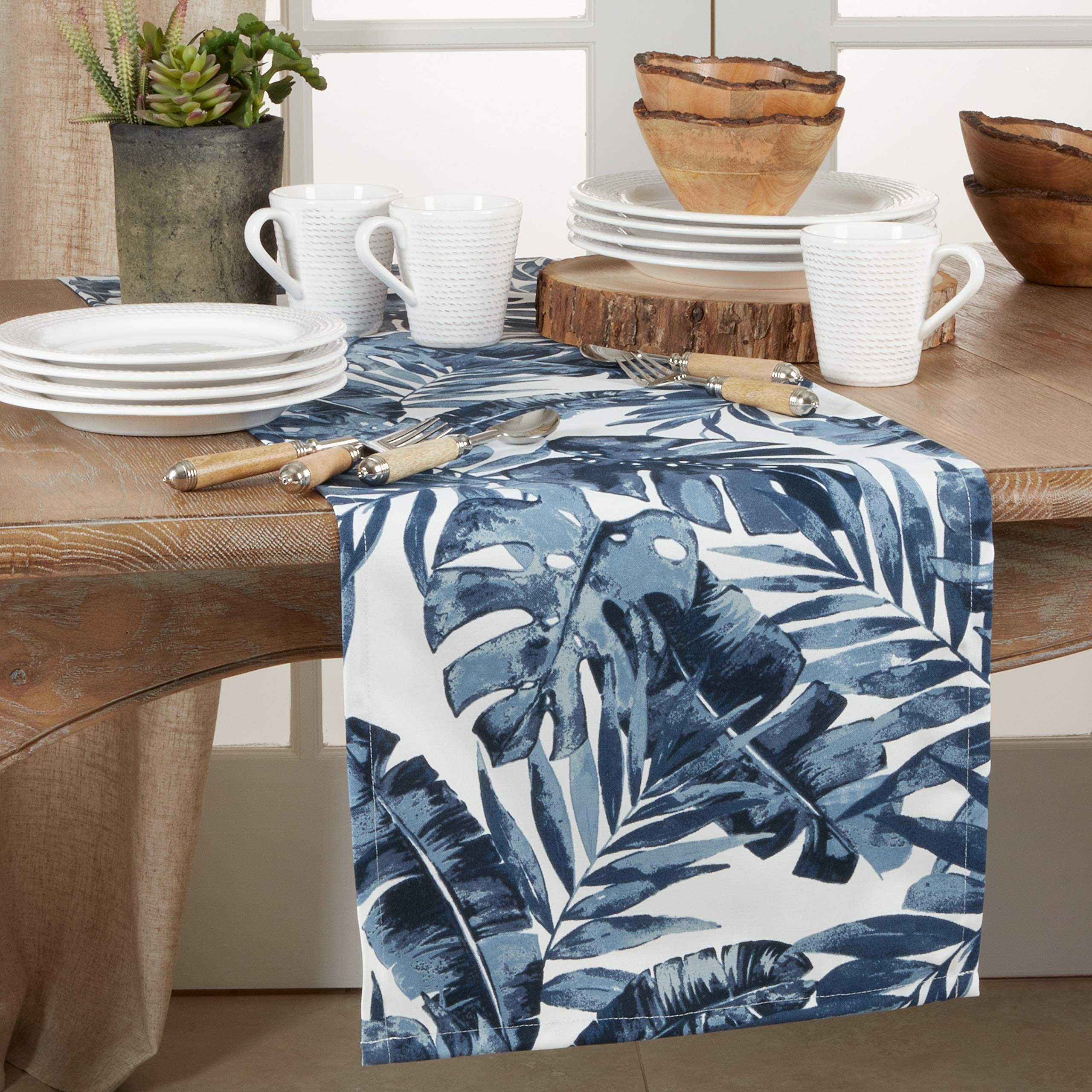 Blue Tropic Outdoor Runner - Non-Slip Waterproof Rug for Patio, Deck & Poolside - Perfect for Beach Houses, Vacation Rentals & Backyard Decor