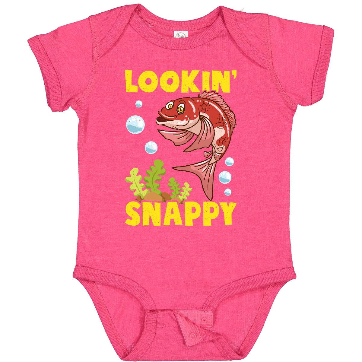 Inktastic Red Snapper Funny Fish Baby Bodysuit - Cute Infant Onesie for Boys & Girls - Perfect for Beach Outings, Family Photos & Birthday Gifts