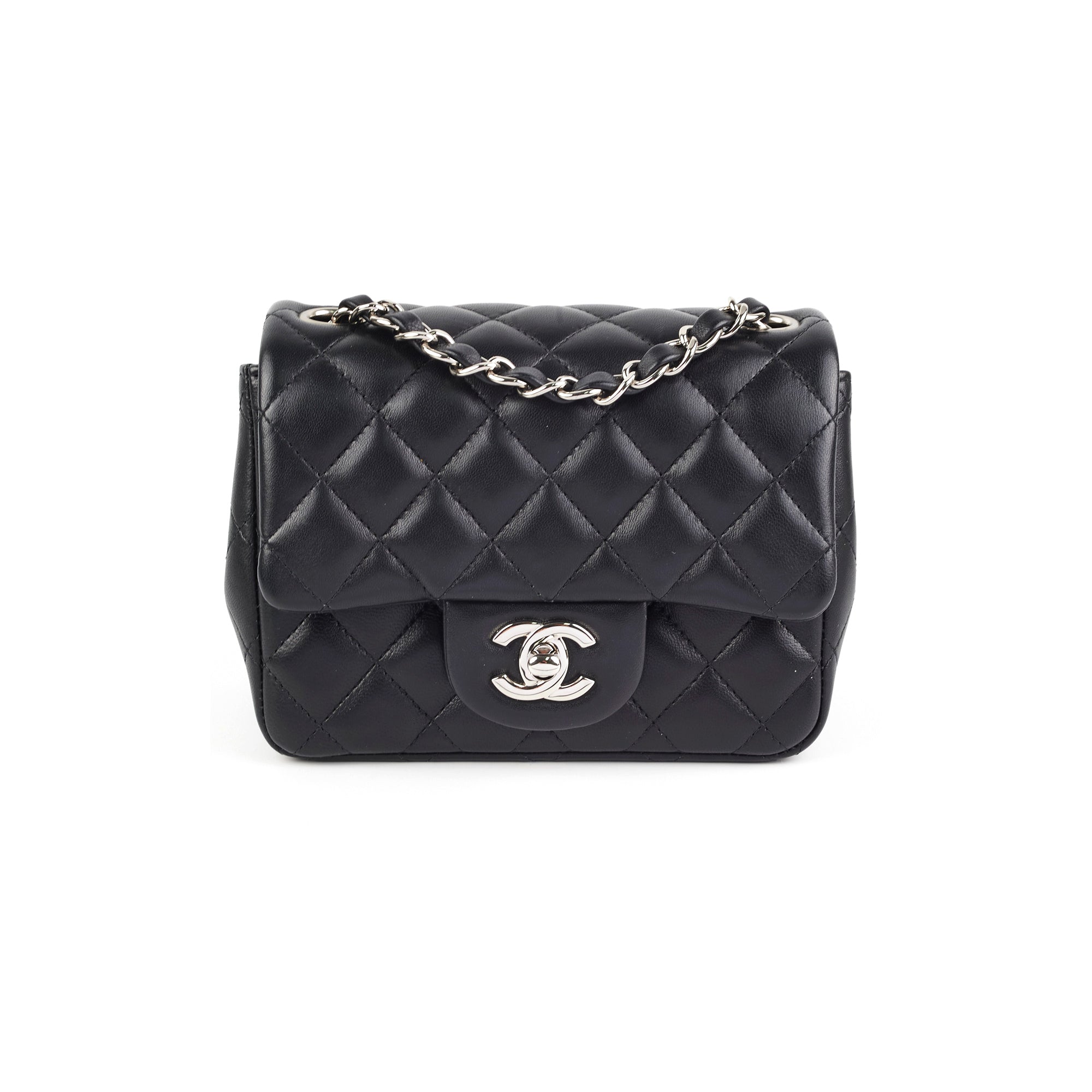 Chanel Mini Square Lambskin Black Crossbody Bag - Luxury Designer Handbag for Women | Perfect for Evening Events, Date Nights & Special Occasions