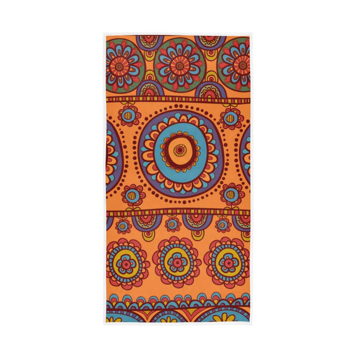 Senya Bath Towel - Soft Indian Ethnic Floral Mandala Hand Towels for Bathroom, Spa, Gym, Sports & Kitchen (30