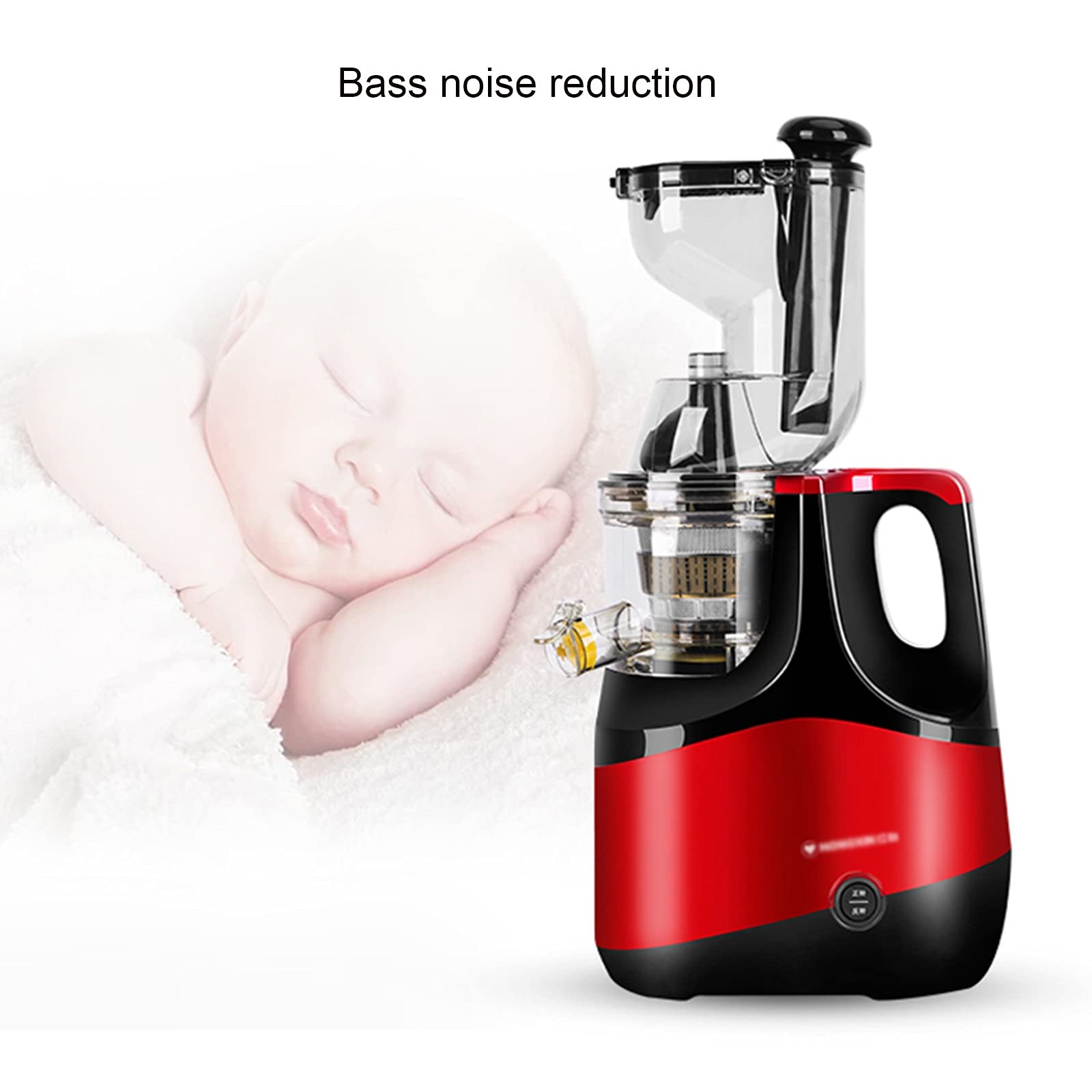 Premium Slow Masticating Juicer - Cold Press Extractor for Fruits & Vegetables with 80mm Wide Chute - Perfect for Healthy Juicing at Home, Gym, or Office