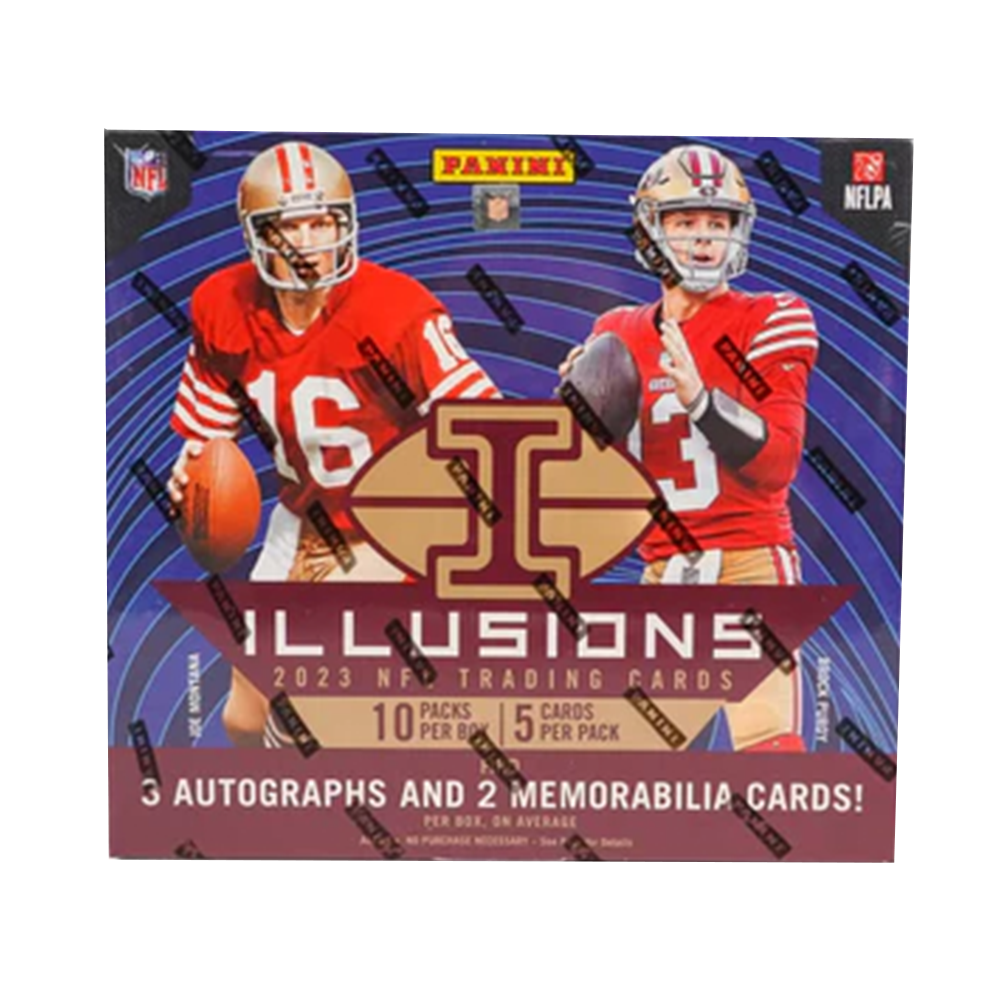 2023 Panini Illusions NFL Football Trading Cards Hobby Box - Collectible Trading Cards for Football Fans & Sports Memorabilia Collectors - Perfect for Gifts, Investments, and Card Shows