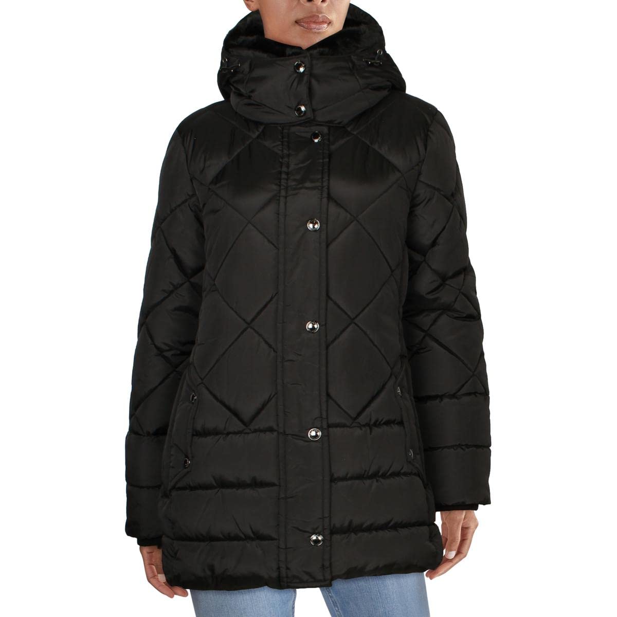 London Fog Women's Quilted Puffer Coat - Warm Winter Jacket for Cold Weather