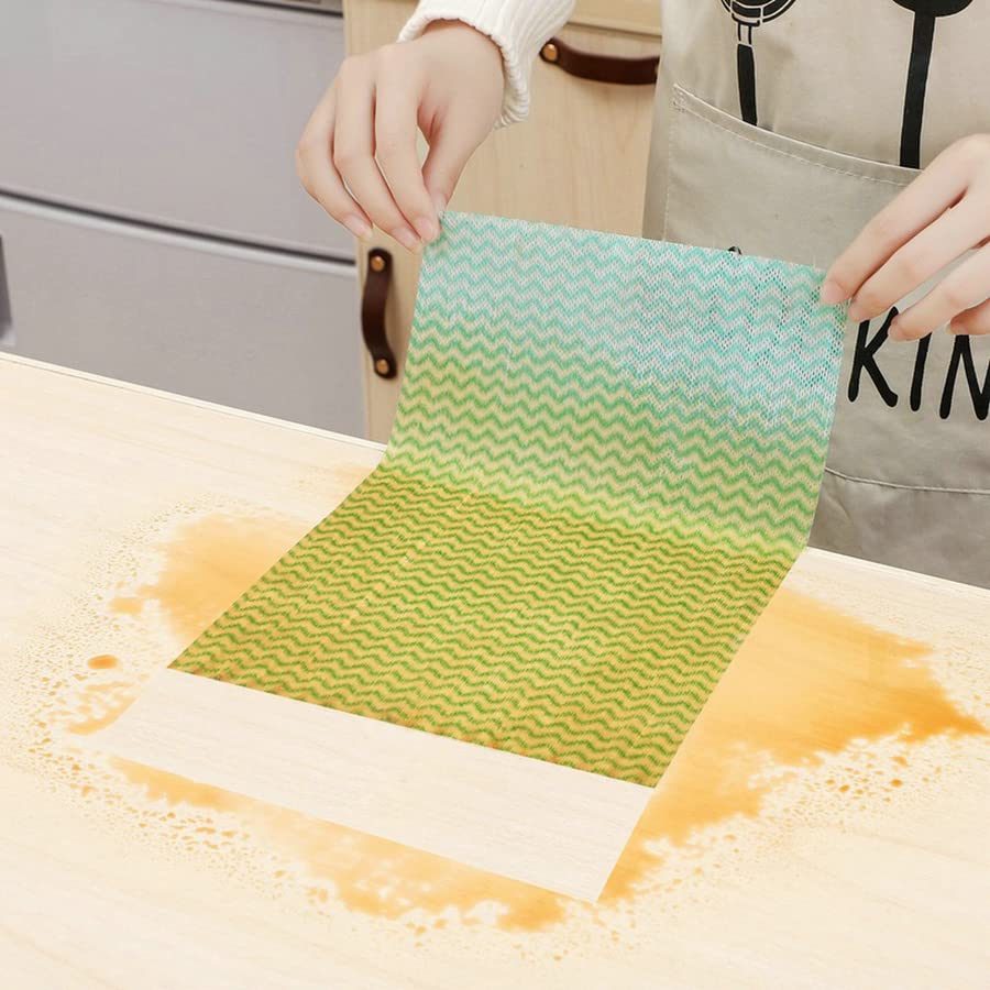 50PCS Reusable Kitchen Cleaning Rags - Scouring Pads for Dishes & Countertops