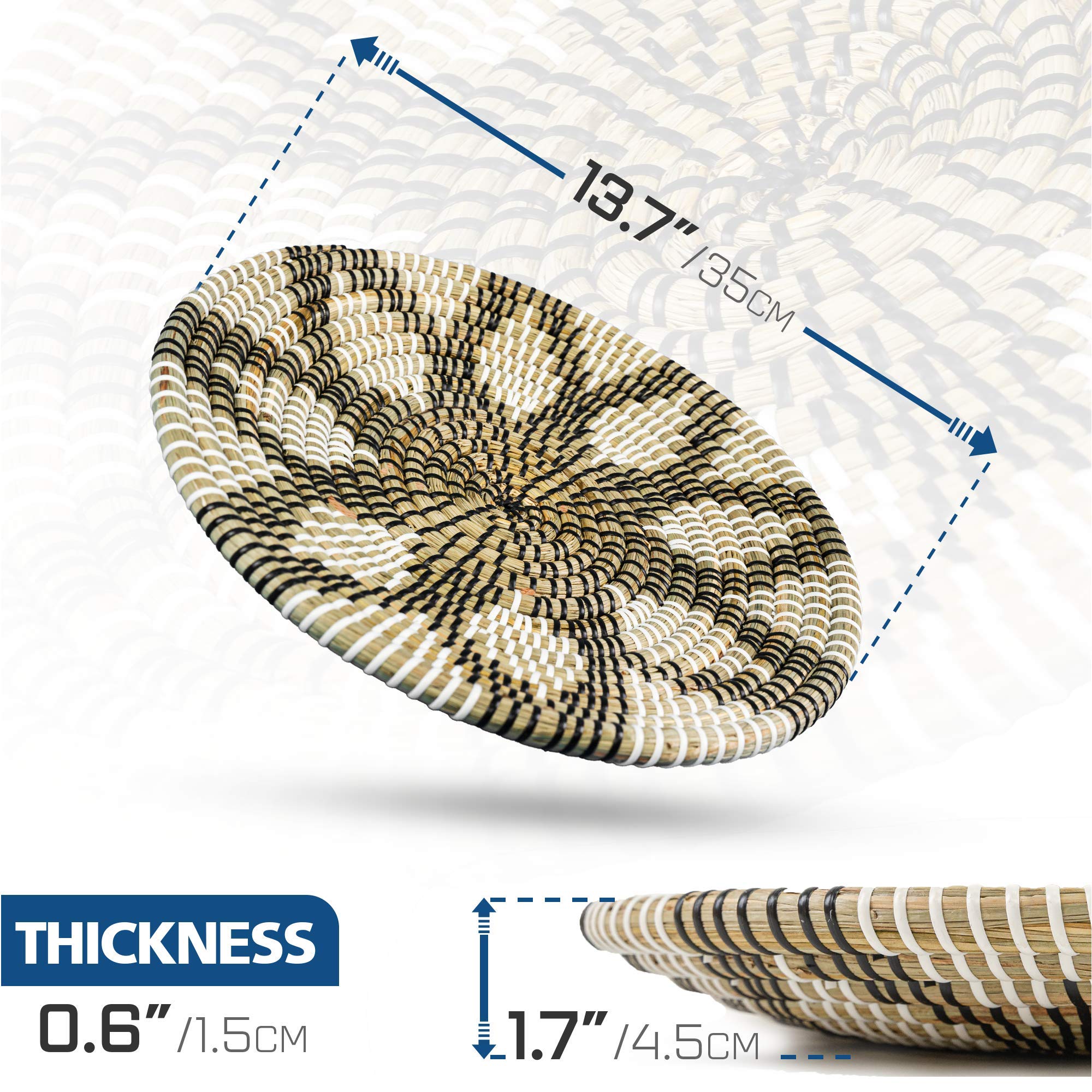 Rattan Woven Wall Basket - 13.7
