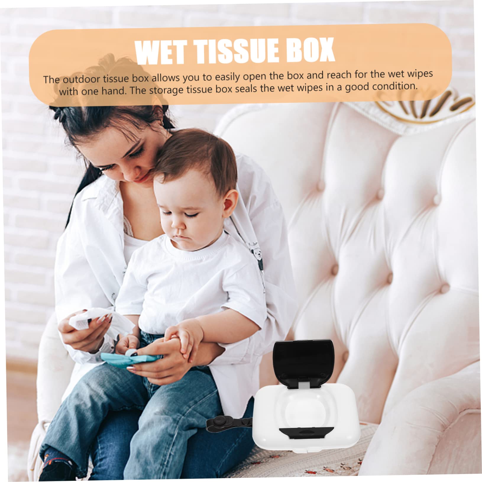 Portable Wipes Dispenser Box - Outdoor Tissue Container for Baby Wipes, Travel, Camping & Car Use - Compact & Leak-Proof Wipe Holder for On-the-Go Convenience