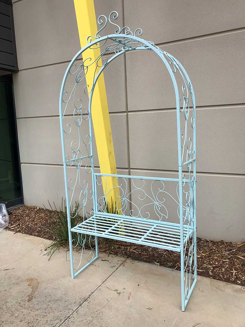 Outdoor Garden Arch with Bench - Patio Arbour for Climbing Plants & Flowers - Perfect for Backyard, Wedding Decor & Vine Support