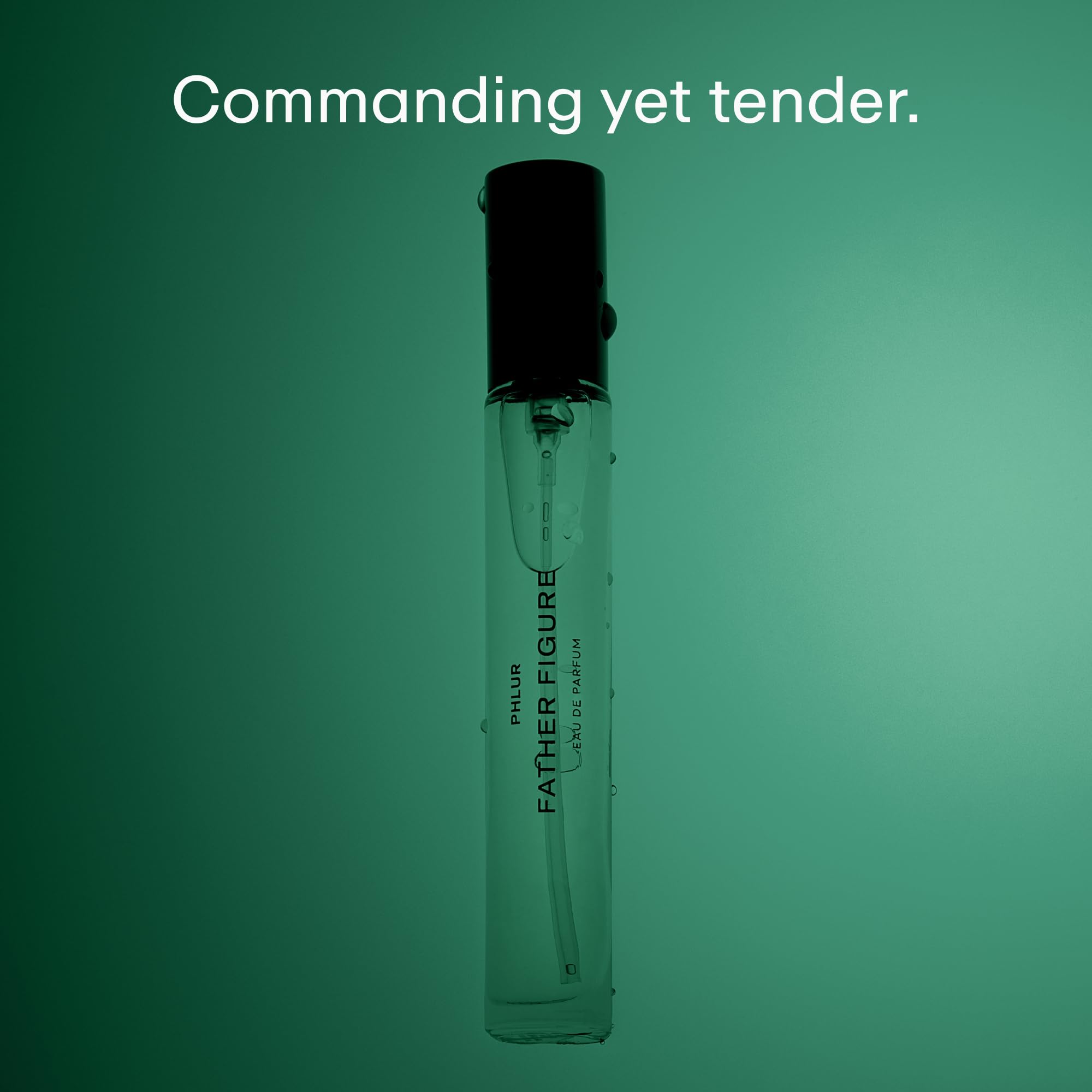 PHLUR Father Figure Eau de Parfum Travel Size (9.5mL) - Unisex Green Fresh Fig Perfume with Iris, Jasmine, Patchouli, Sandalwood & Vanilla Notes - Perfect for Everyday Wear, Office & Date Nights
