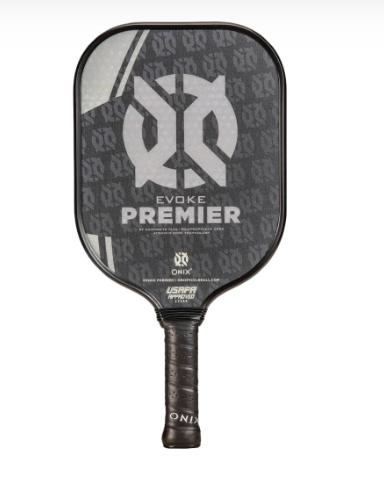 Onix Evoke Premier Medium Weight Pickleball Paddle (7.8-8.2 Oz) - Black | USAPA Approved for Tournament Play | Perfect for Intermediate Players & Competitive Matches