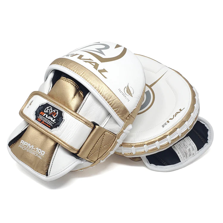 RIVAL RPM100 Professional Punch Mitts - Premium Boxing Training Pads for MMA, Kickboxing & Fitness Workouts - Ideal for Coaches, Fighters & Home Gym Use