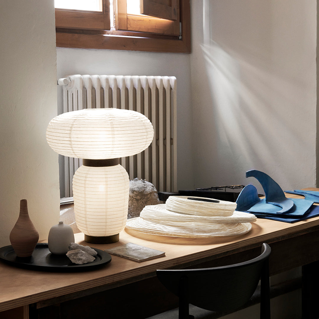Formakami JH18 Table Lamp - Modern Paper Shade Design for Living Room, Bedroom & Office Decor | Ambient Lighting for Home & Workspace