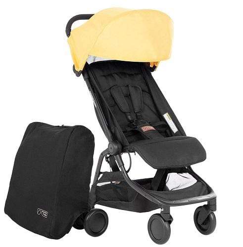 Mountain Buggy Nano V3 Lightweight Compact Travel Stroller - Perfect for Airplanes, City Walks & Outdoor Adventures