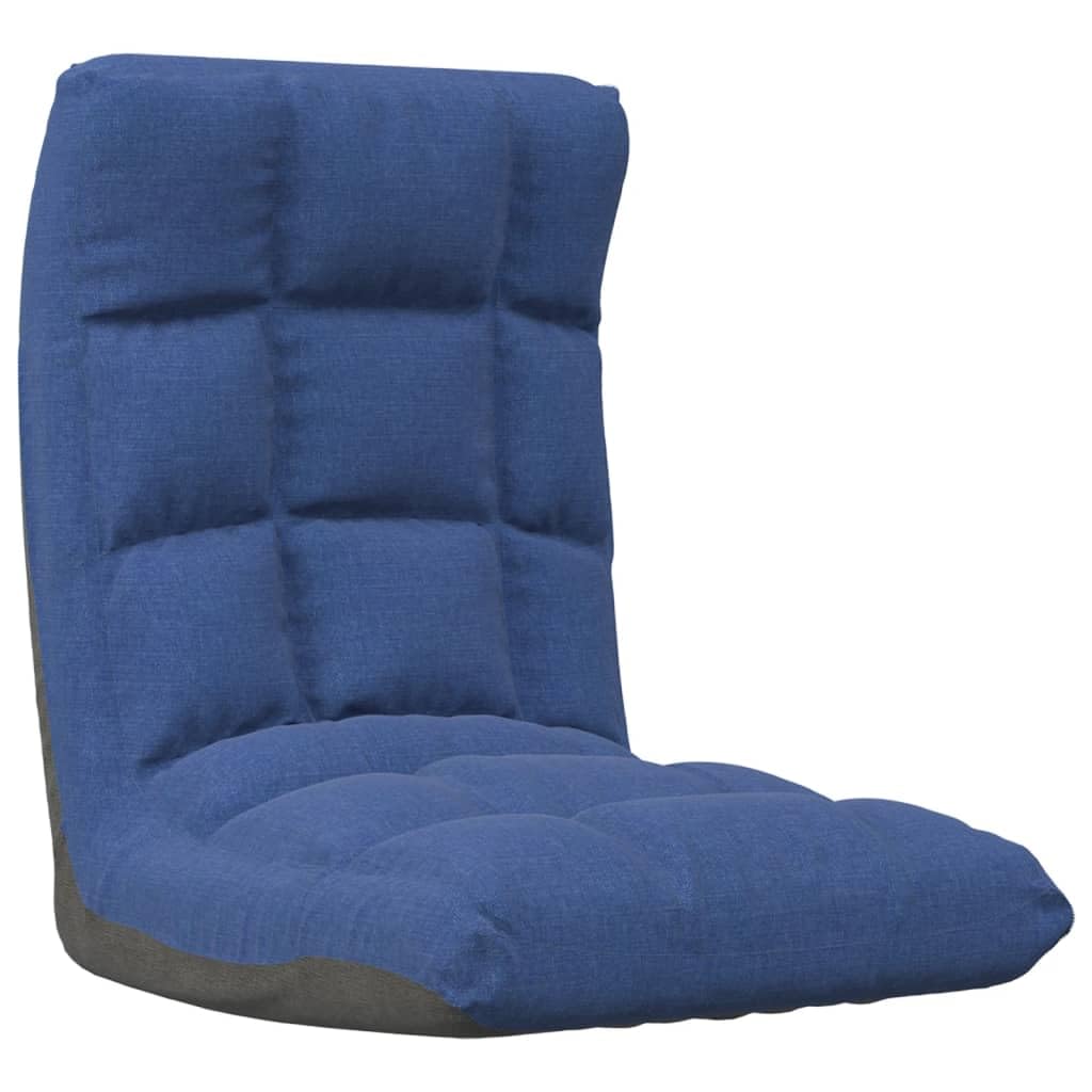 Comfortable Folding Floor Chair with Soft Blue Fabric - Lightweight (4.94g) for Home, Office, Meditation & Outdoor Use