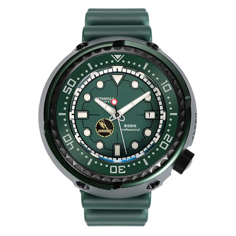 RDUNAE Men's Automatic Diver Watch - Military Titanium Wristwatch with NH35 Movement, 500M Water Resistant, Sapphire Crystal & C3 Luminous Bezel - Perfect for Scuba Diving, Snorkeling and Outdoor Adventures