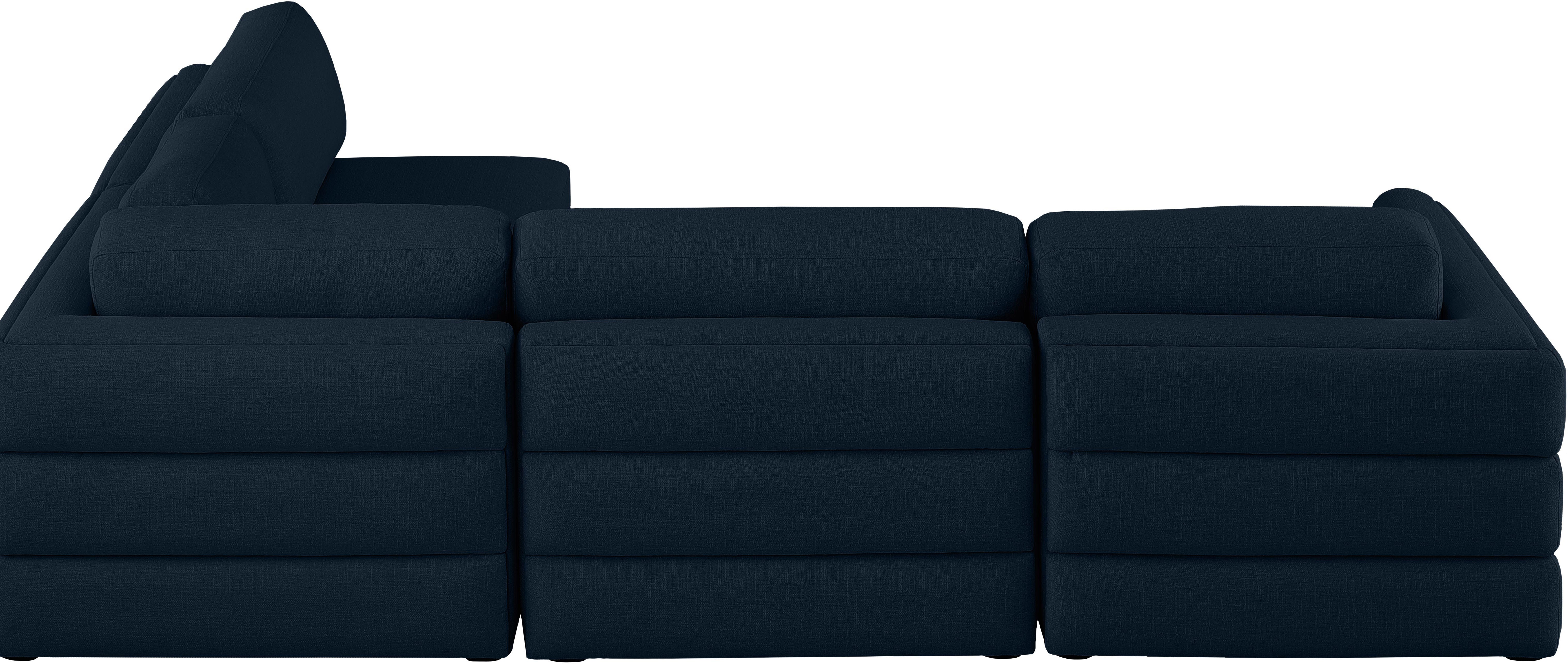 Beckham Durable Linen Textured Fabric Modular Sectional Sofa - Modern Living Room Furniture for Home Theater & Family Gatherings