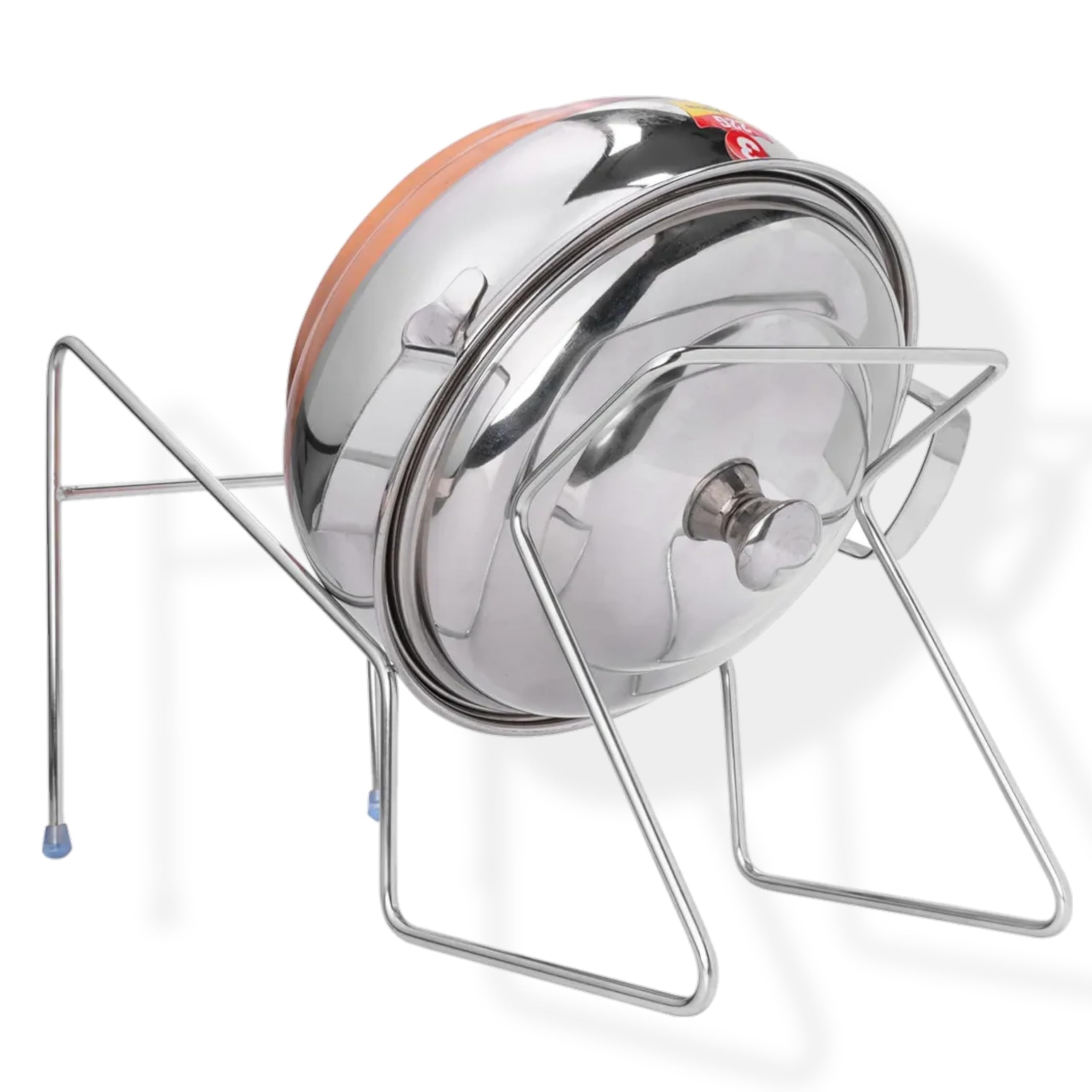 UNNOM Hands-Free Rice Pot Drainer Stand - Stainless Steel Strainer Stand for Fruits, Beans, Noodles & Cooked Rice | Durable Kitchen Food Colander Holder | Perfect for Meal Prep, Cooking & Healthy Eating