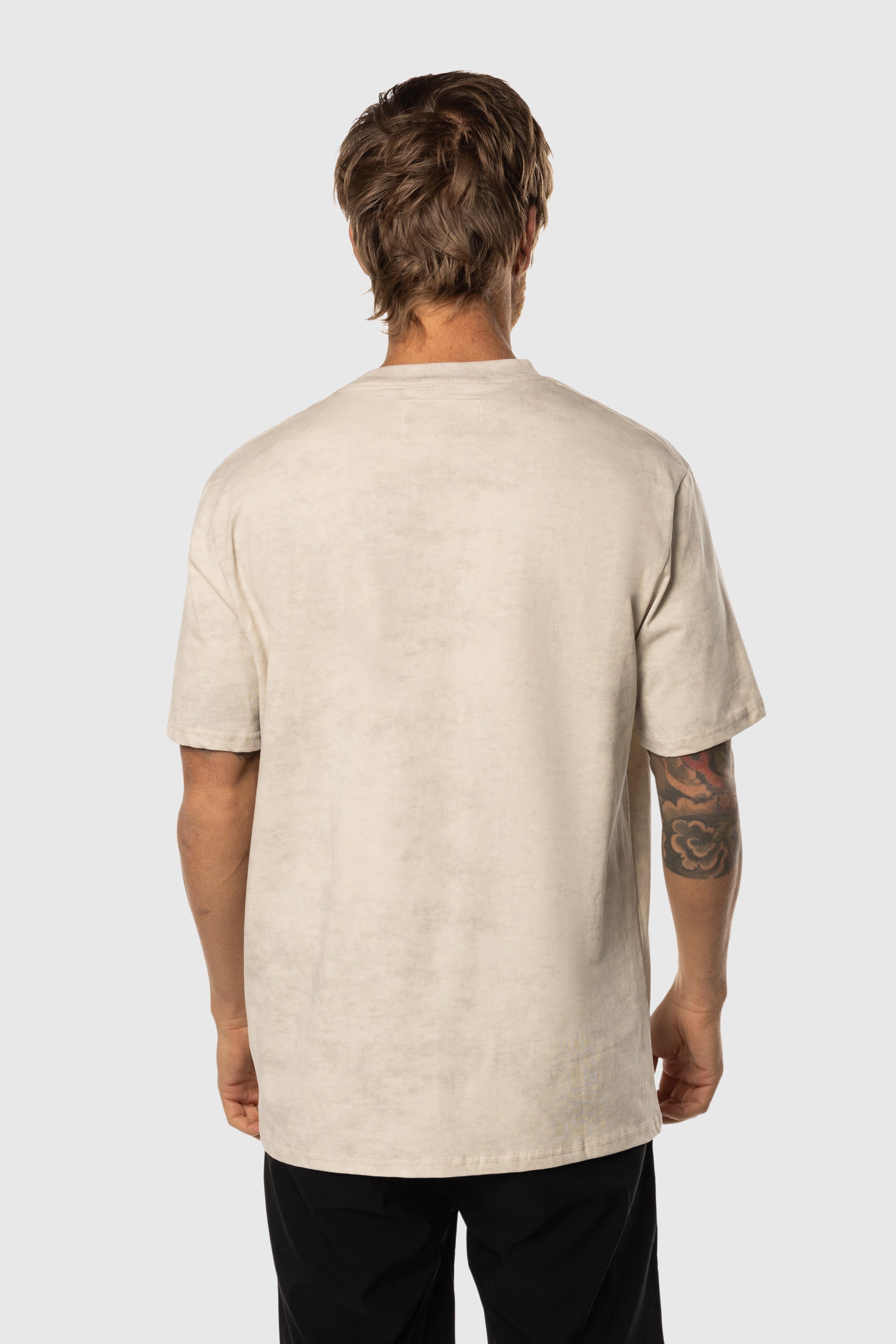 Oversized T-Shirt for Women - Soft Mineral Cream Cotton Tee - Loose Fit Casual Top for Everyday Wear, Lounge & Street Style