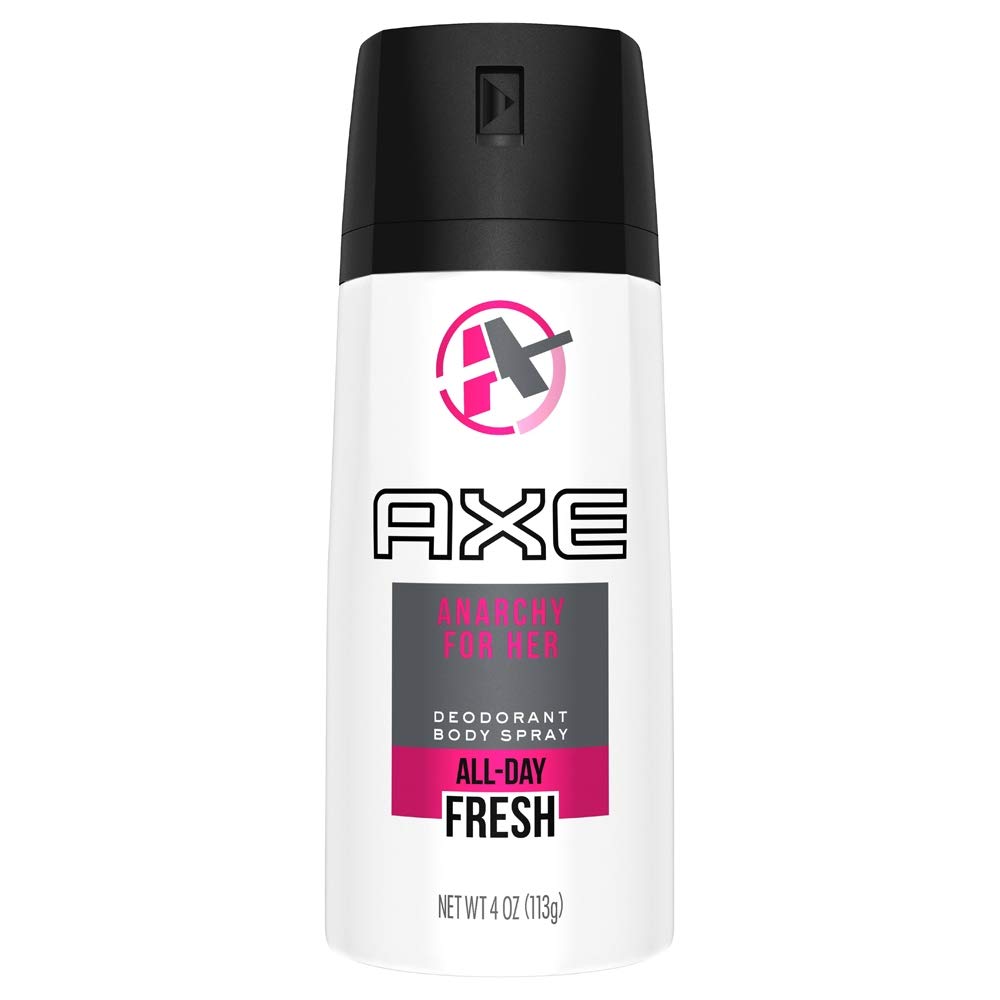 AXE Body Spray for Women - Anarchy for Her Fragrance, 4 oz Deodorant Spray | Long-Lasting Fresh Scent for Daily Use, Workouts & Night Out