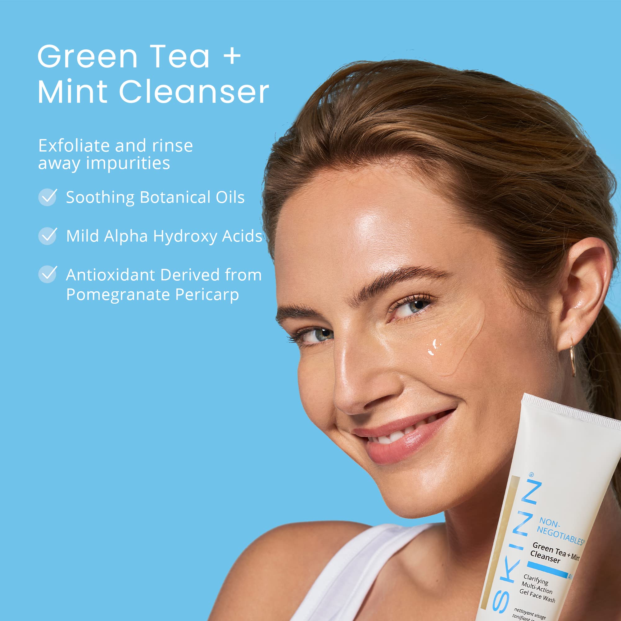SKINN Facial Treatment Bundle - Microdermabrasion Treatment, Gel Face Wash & Cream Face Wash for Glowing Skin | At-Home Spa & Anti-Aging Skincare Routine