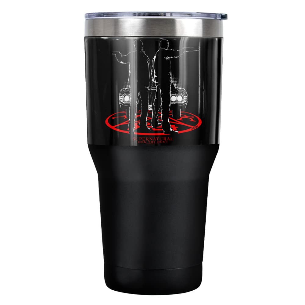 Supernatural Silhouettes 30 oz Stainless Steel Tumbler - Vacuum Insulated Double Wall Coffee Travel Mug with Leakproof Sliding Lid - Perfect for Office, Gym & Outdoor Adventures