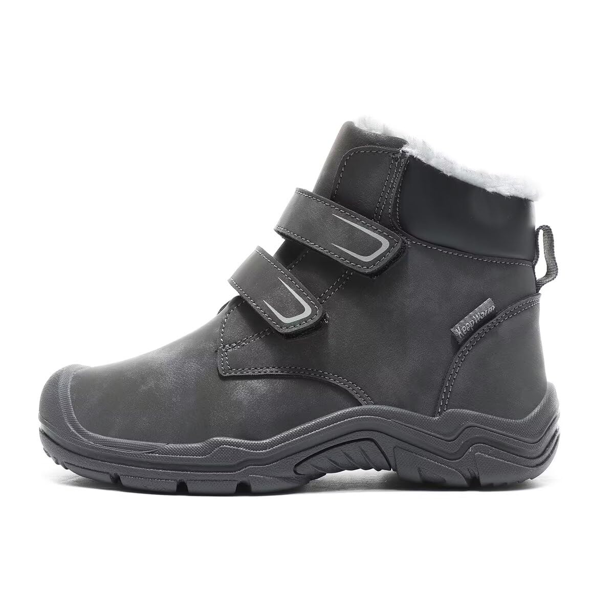 Waterproof Leather Winter Boots for Kids - Boys & Girls Snow Boots for Hiking, Walking in Cold Weather | Perfect for Snow Play, Outdoor Adventures & School Winter Wear