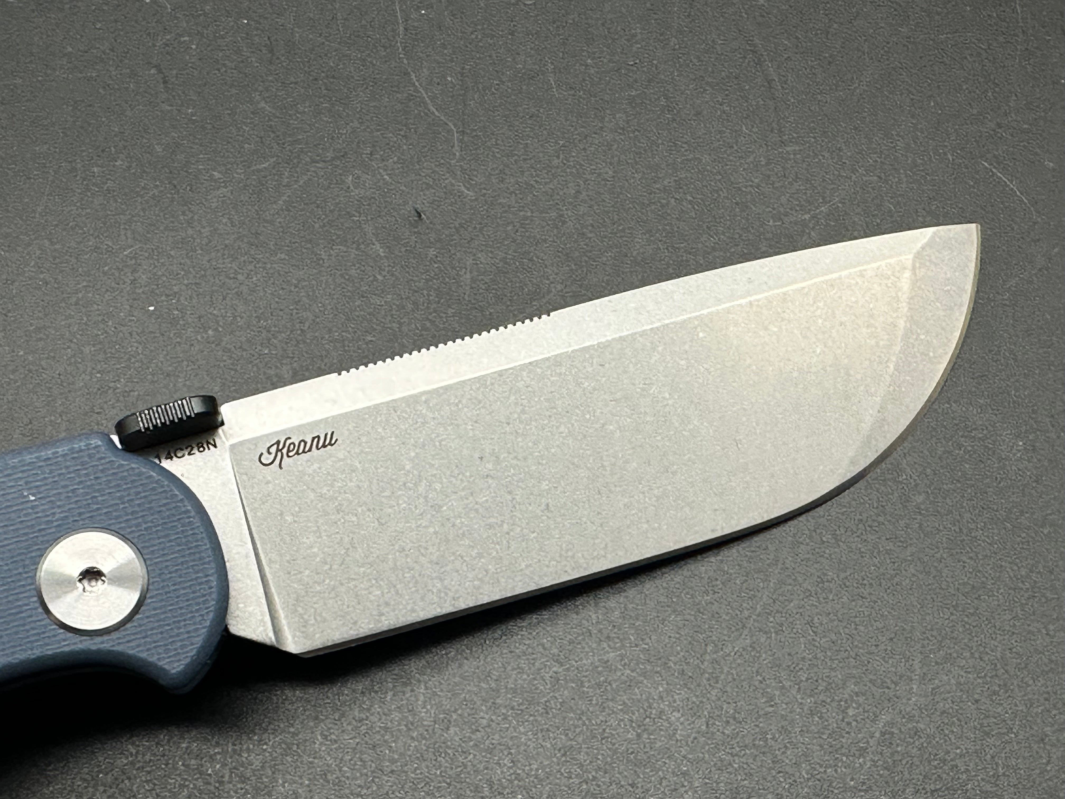 BESTECH GLOK Folding Knife - Grey G10 Handle, 14C28N Steel Plain Edge with Stonewash Finish - EDC, Outdoor Camping & Survival Tool